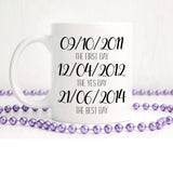 Personalised important dates | Ceramic mug - Adnil Creations