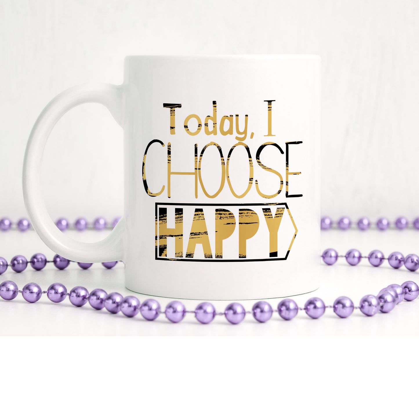 Today I choose happy | Ceramic mug - Adnil Creations