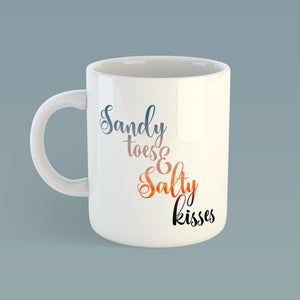 Sandy toes and salty kisses | Ceramic mug