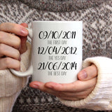 Personalised important dates | Ceramic mug - Adnil Creations