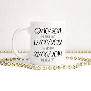 Personalised important dates | Ceramic mug - Adnil Creations