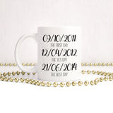 Personalised important dates | Ceramic mug - Adnil Creations