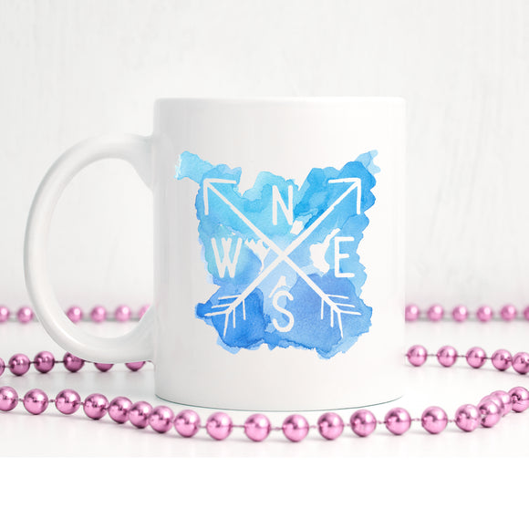 NESW Compass | Ceramic mug - Adnil Creations
