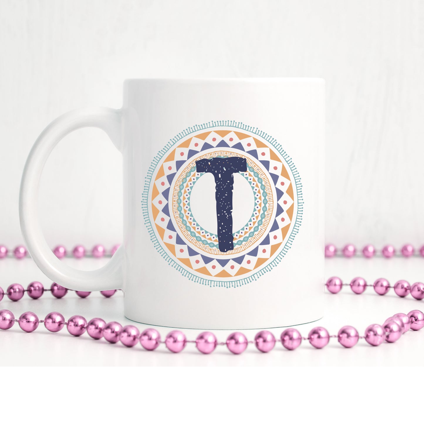 Tribal style personalised initial | Ceramic mug - Adnil Creations