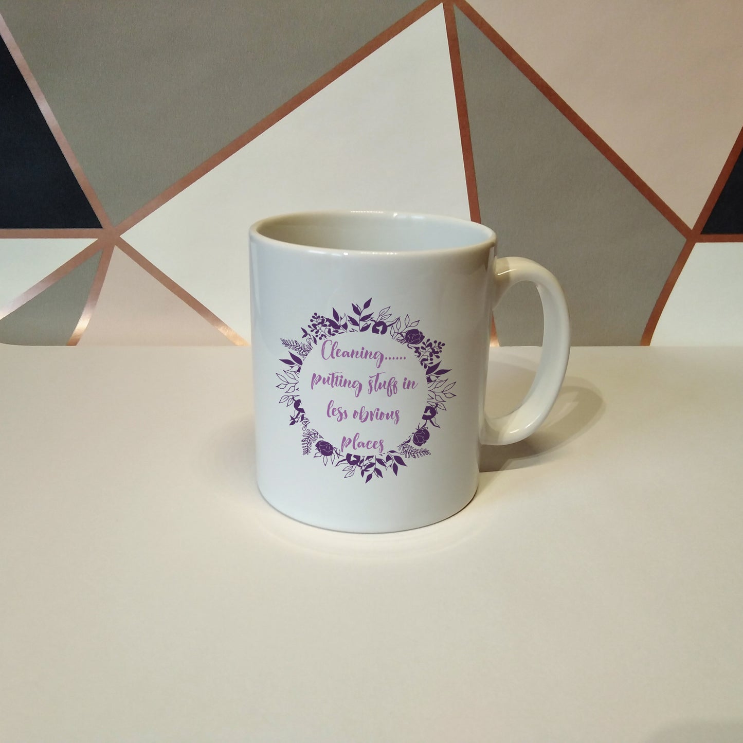 Cleaning: Putting stuff in less obvious places | Ceramic mug