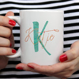 Dual colour personalised monogram | Ceramic mug - Adnil Creations