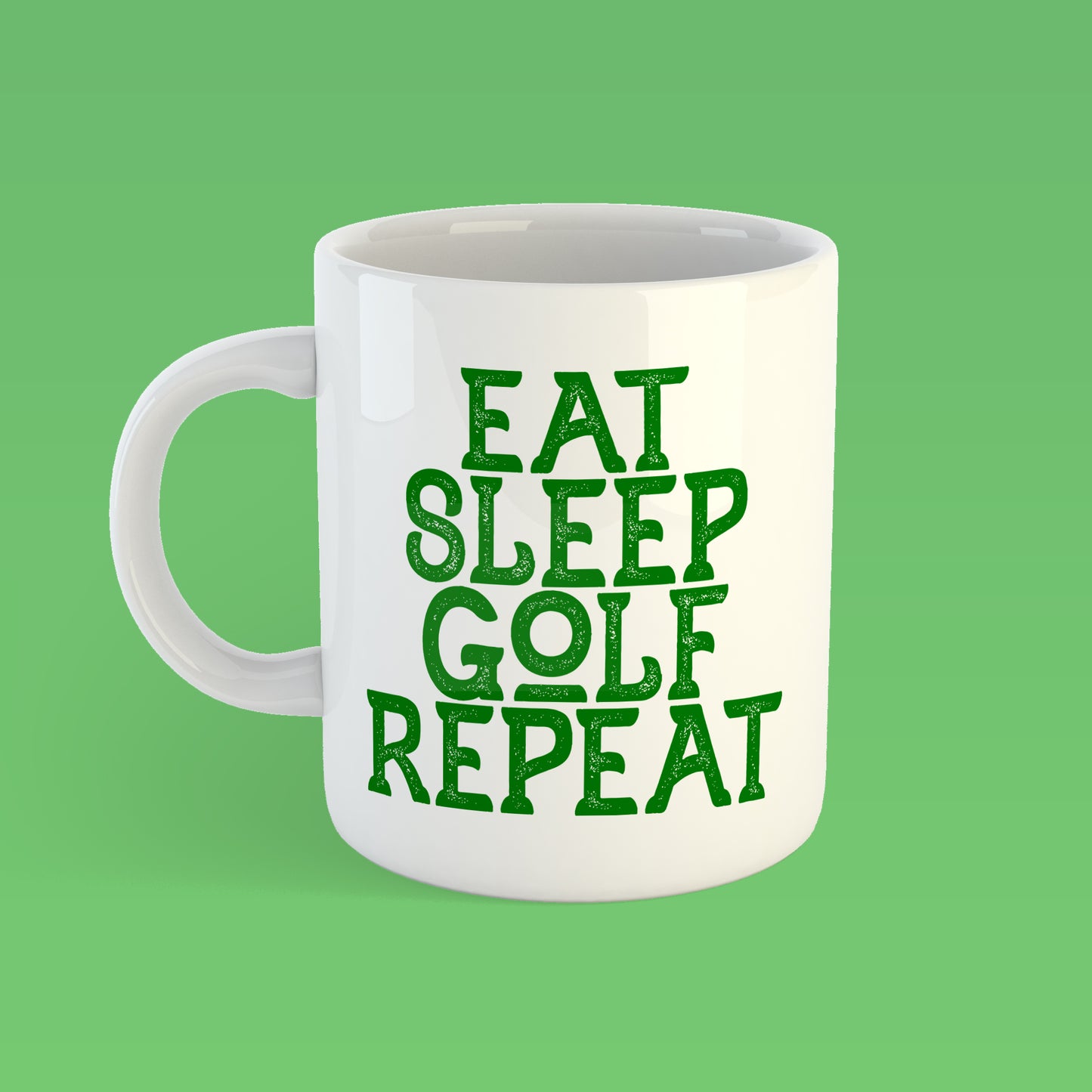 Eat sleep golf repeat | Ceramic mug - Adnil Creations