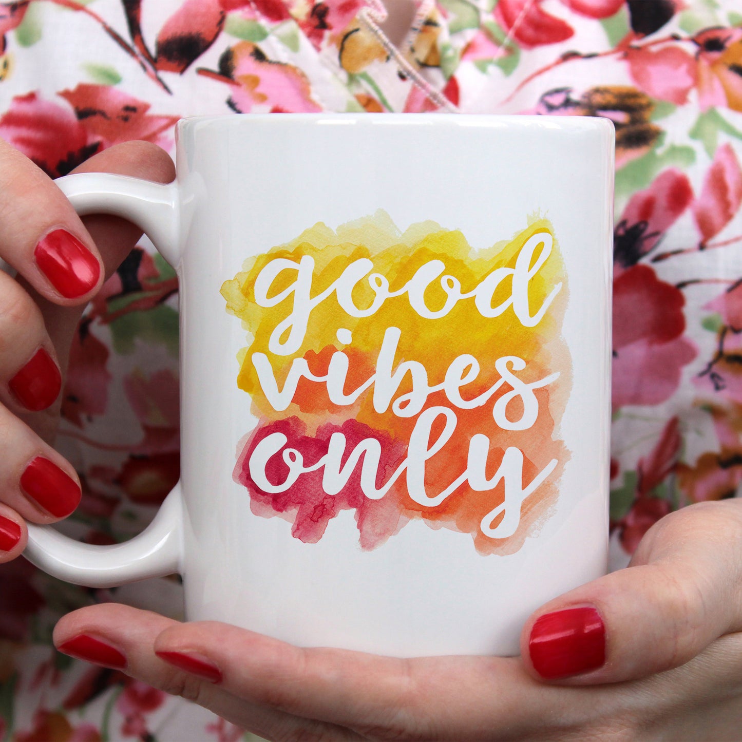 Good vibes only | Ceramic mug - Adnil Creations
