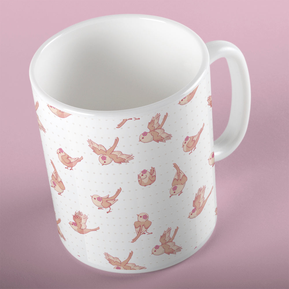 Cute bird pattern | Ceramic mug - Adnil Creations