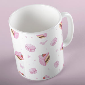 Strawberry cake pattern | Ceramic mug - Adnil Creations