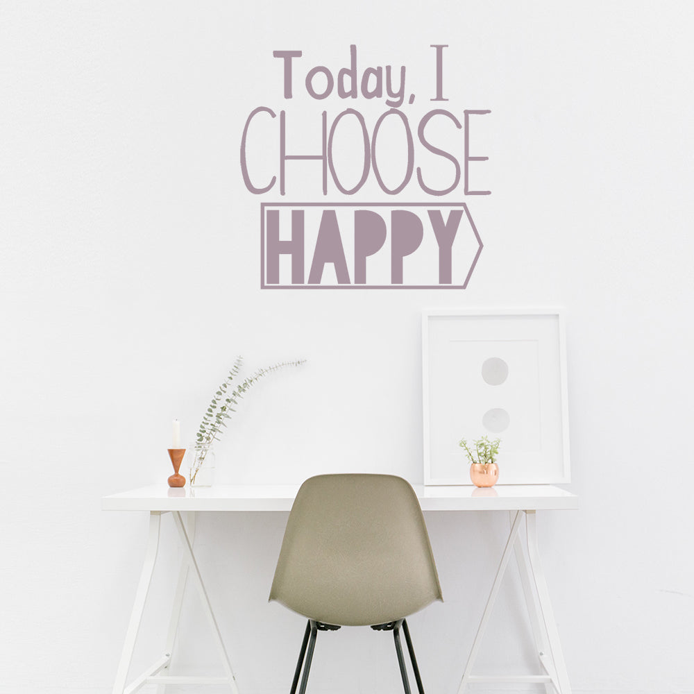 Today I choose happy | Wall quote - Adnil Creations