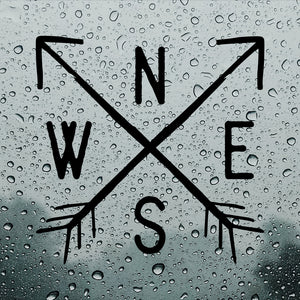 NESW compass with arrows | Bumper sticker - Adnil Creations