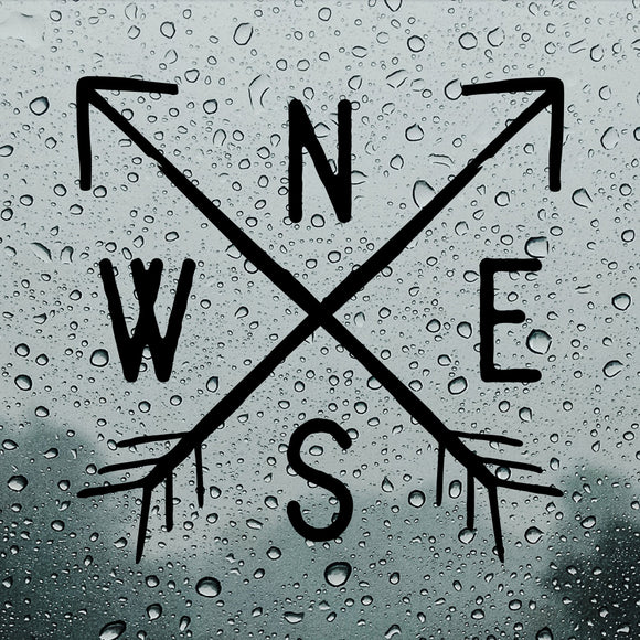 NESW compass with arrows | Bumper sticker - Adnil Creations