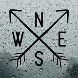 NESW compass with arrows | Bumper sticker - Adnil Creations