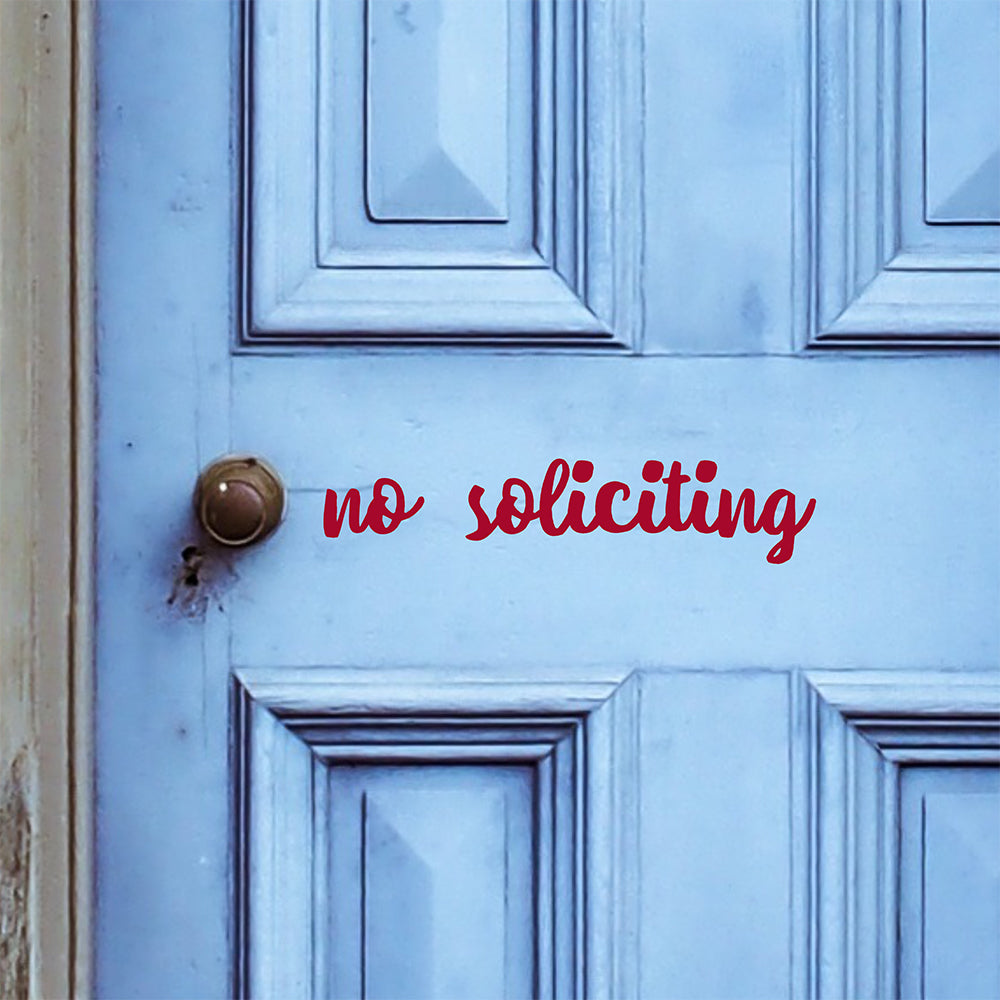 No soliciting | Door decal - Adnil Creations
