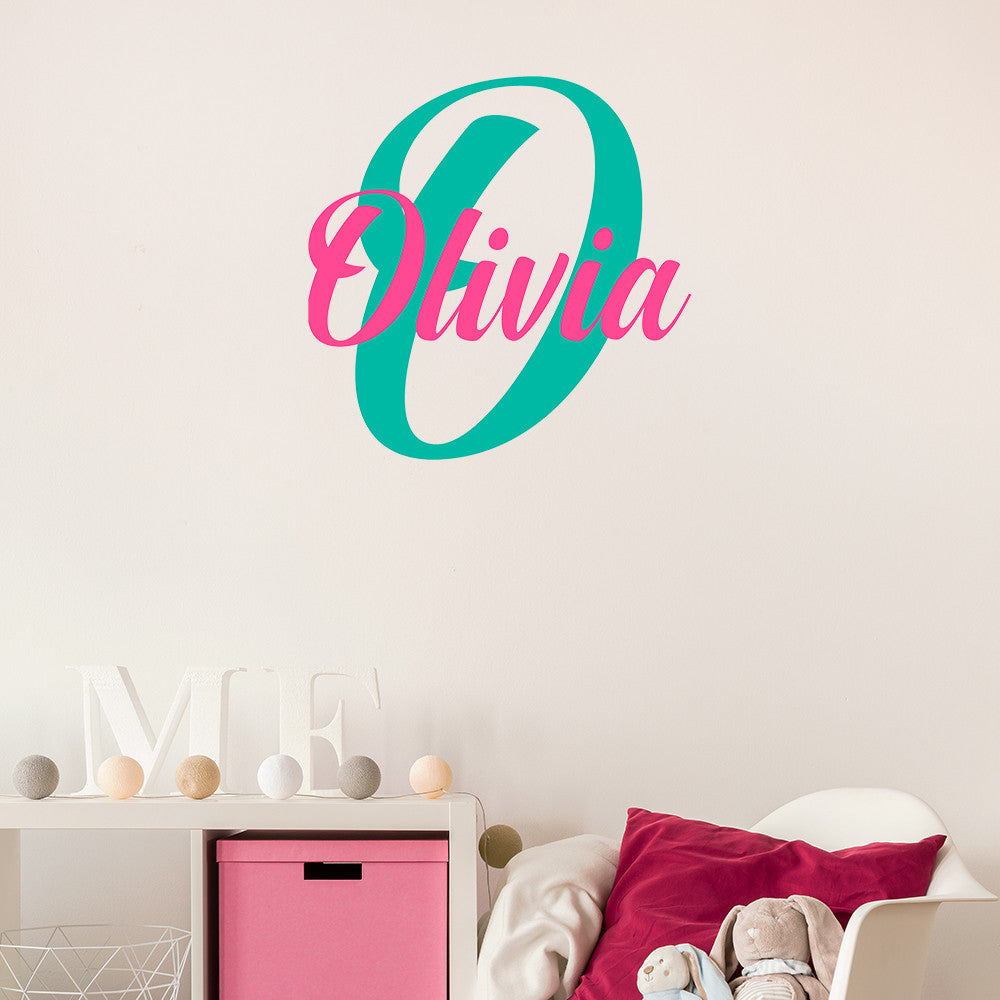 Simple two colour name | Monogram decal - Adnil Creations