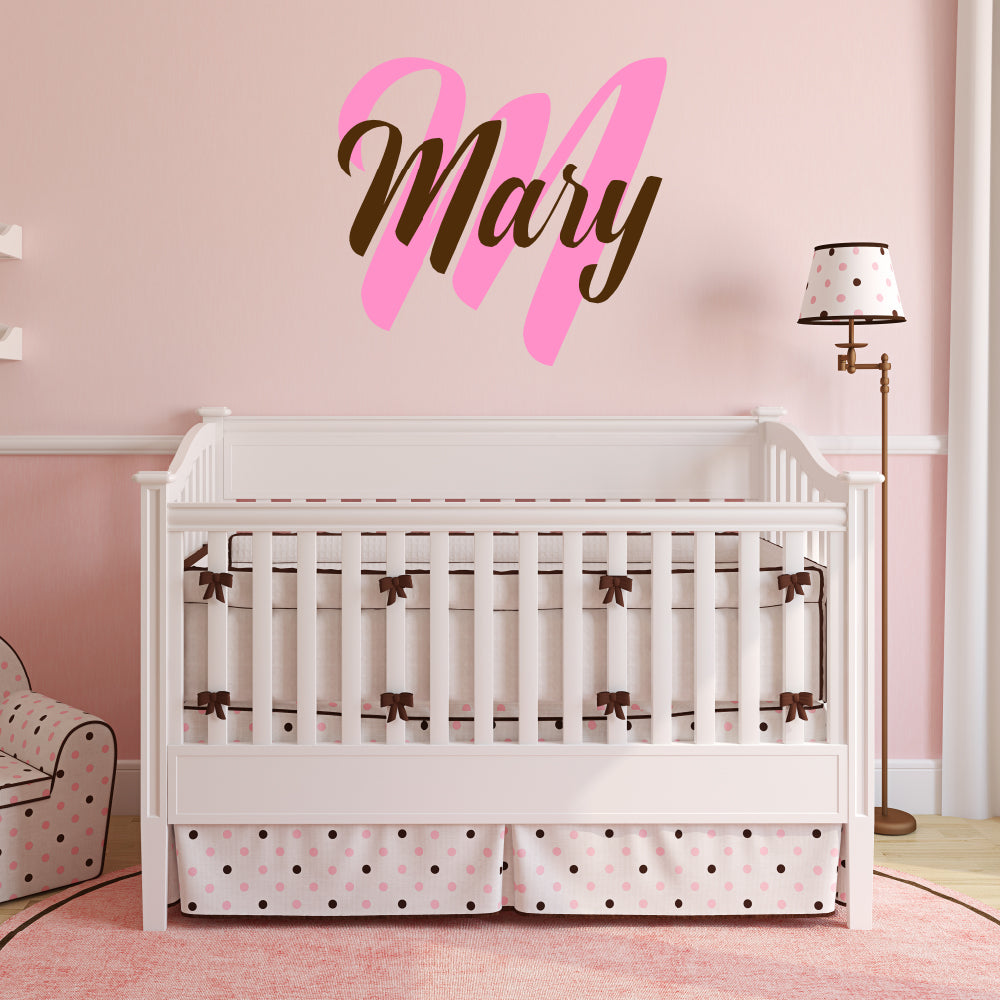 Simple two colour name | Monogram decal - Adnil Creations