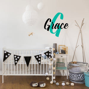 Simple two colour name | Monogram decal - Adnil Creations