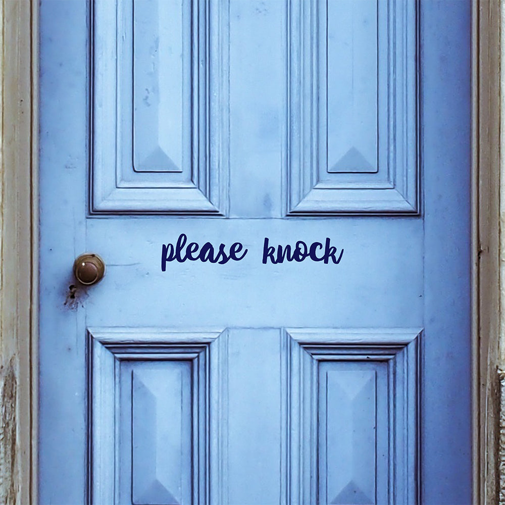 Please knock | Door decal - Adnil Creations
