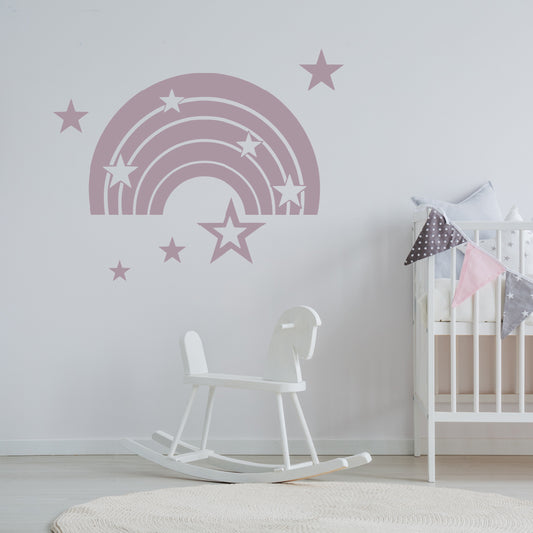 Rainbow with stars | Wall decal - Adnil Creations