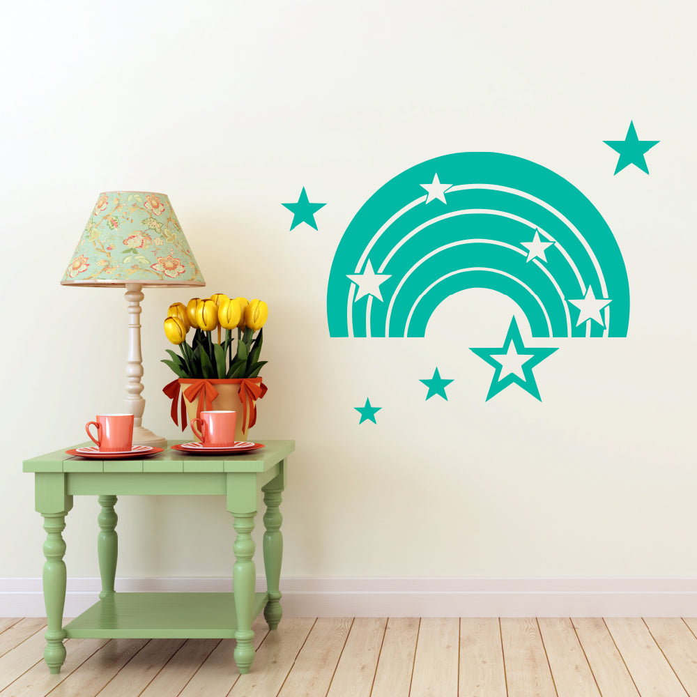 Rainbow with stars | Wall decal - Adnil Creations