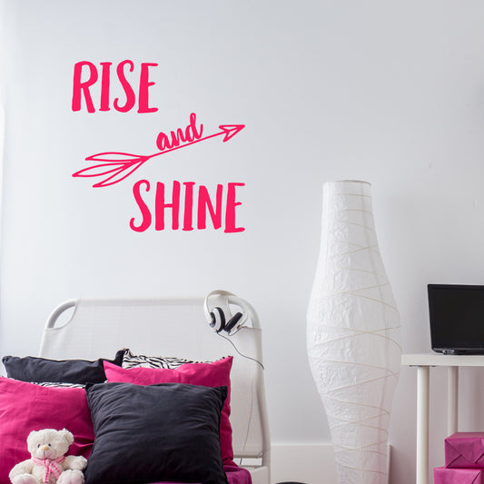 Rise and shine | Wall quote - Adnil Creations