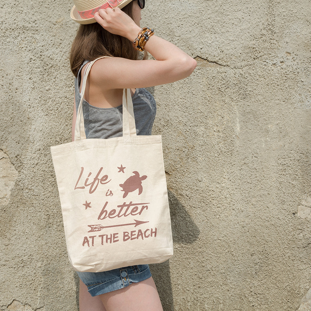 Life is better at the beach | 100% Cotton tote bag - Adnil Creations