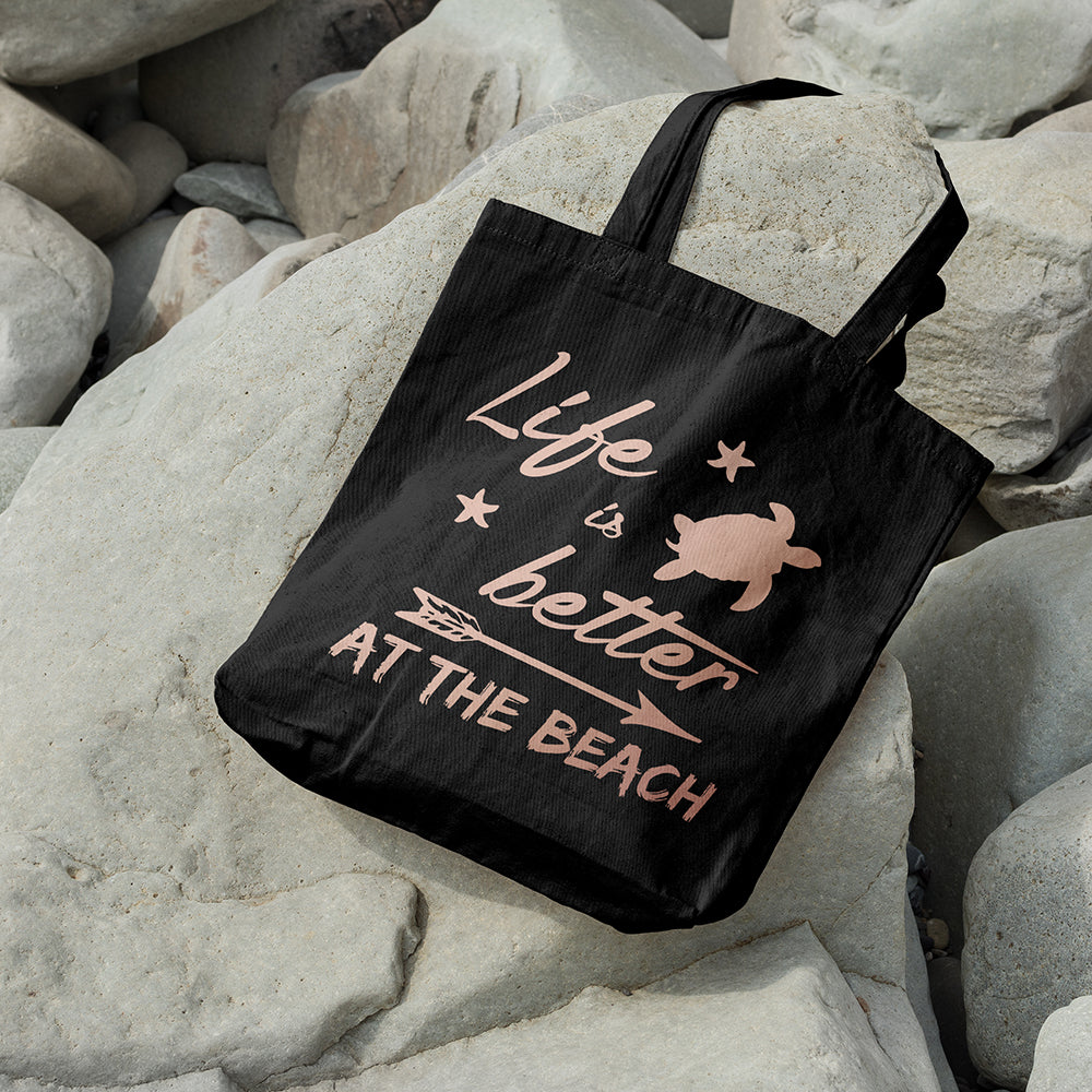 Life is better at the beach | 100% Cotton tote bag - Adnil Creations