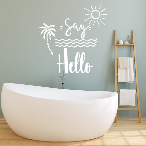 Say hello | Wall quote - Adnil Creations