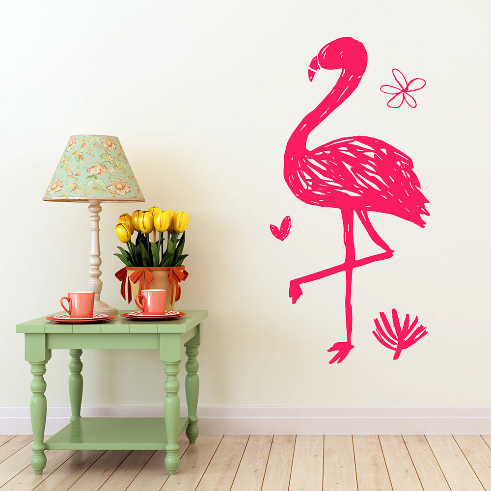 Sketchy flamingo | Wall decal - Adnil Creations