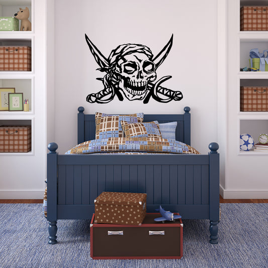 Skull and crossed swords | Wall decal - Adnil Creations