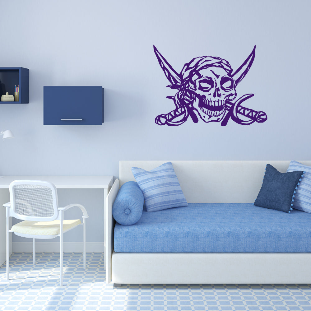 Skull and crossed swords | Wall decal - Adnil Creations