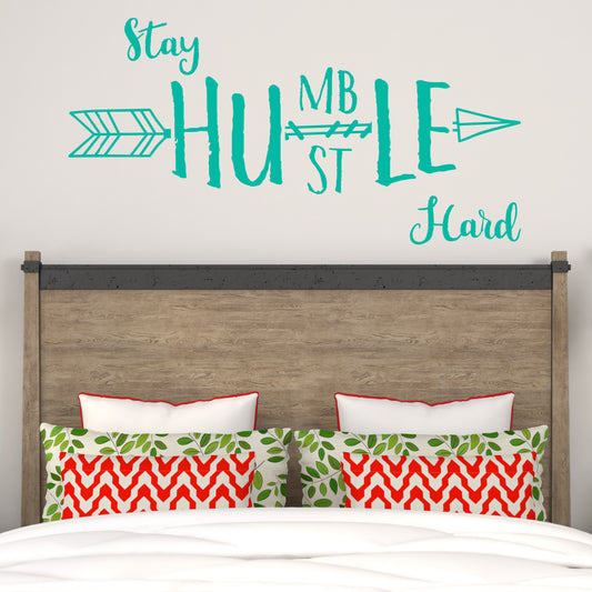Stay humble hustle hard | Wall quote - Adnil Creations