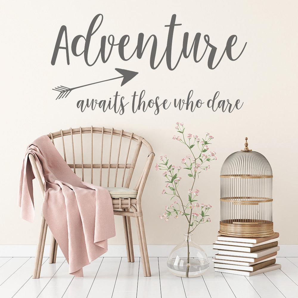 Adventure awaits those who dare | Wall quote - Adnil Creations