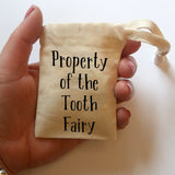 Tooth fairy pouch | Small cotton drawstring bag - Adnil Creations