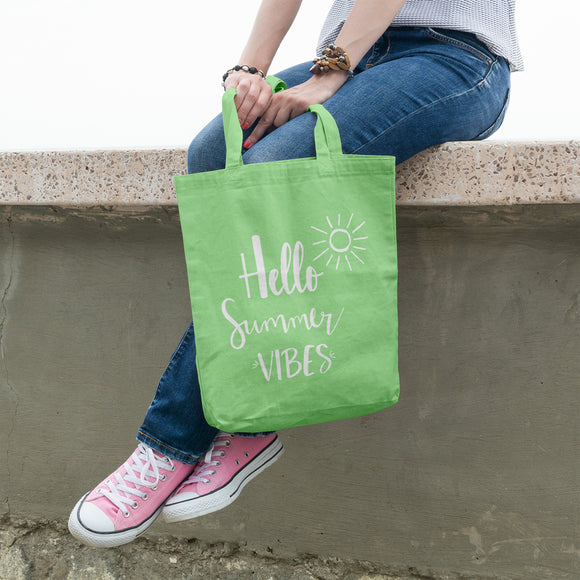 Hello summer vibes | 100% Cotton tote bag - Adnil Creations
