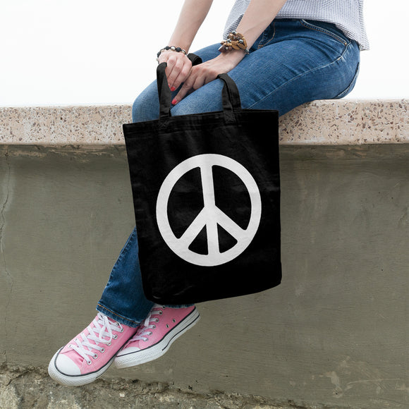 Peace sign | 100% Cotton tote bag - Adnil Creations
