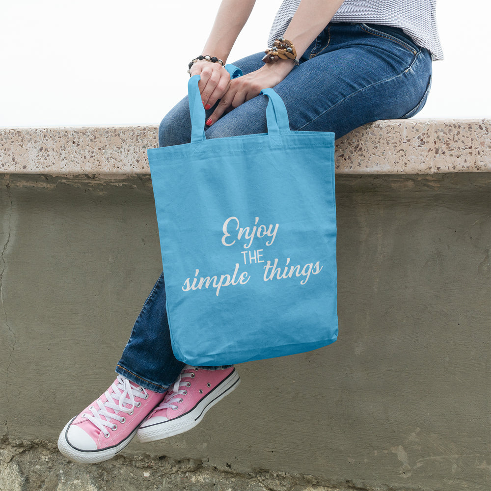 Enjoy the simple things | 100% Cotton tote bag - Adnil Creations