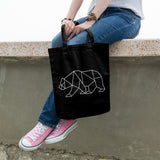Geometric bear | 100% Cotton tote bag - Adnil Creations