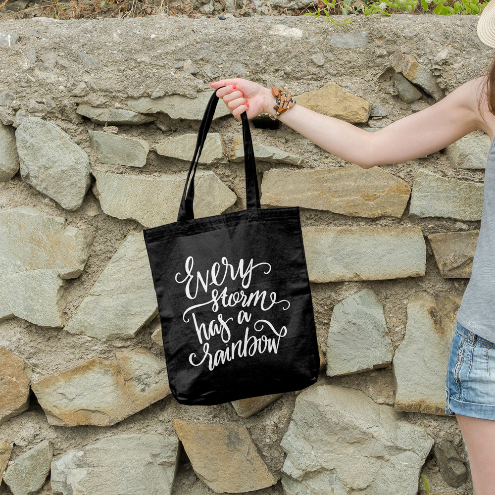 Every storm has a rainbow | 100% Cotton tote bag - Adnil Creations