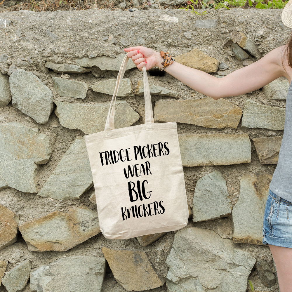 Fridge pickers wear big knickers | 100% Cotton tote bag - Adnil Creations