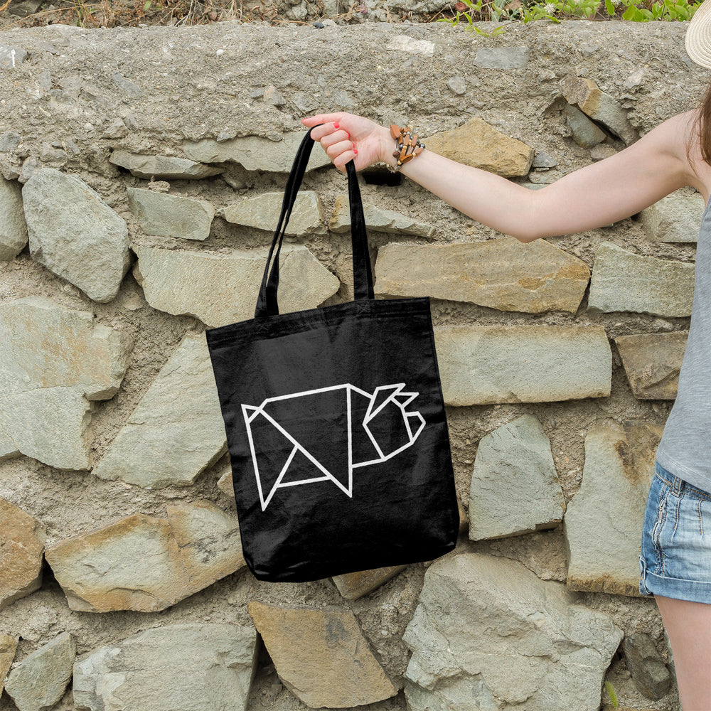 Geometric pig | 100% Cotton tote bag - Adnil Creations