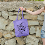 The white rabbit | 100% Cotton tote bag - Adnil Creations