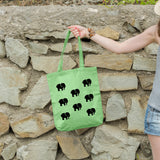 Elephant pattern | 100% Cotton tote bag - Adnil Creations