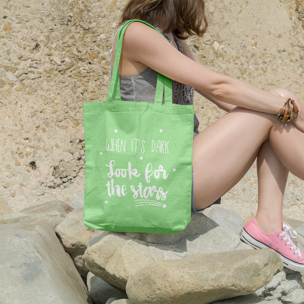 When it's dark look for the stars | 100% Cotton tote bag - Adnil Creations