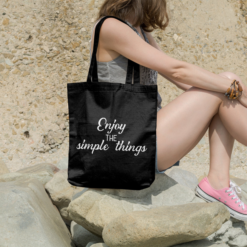 Enjoy the simple things | 100% Cotton tote bag - Adnil Creations