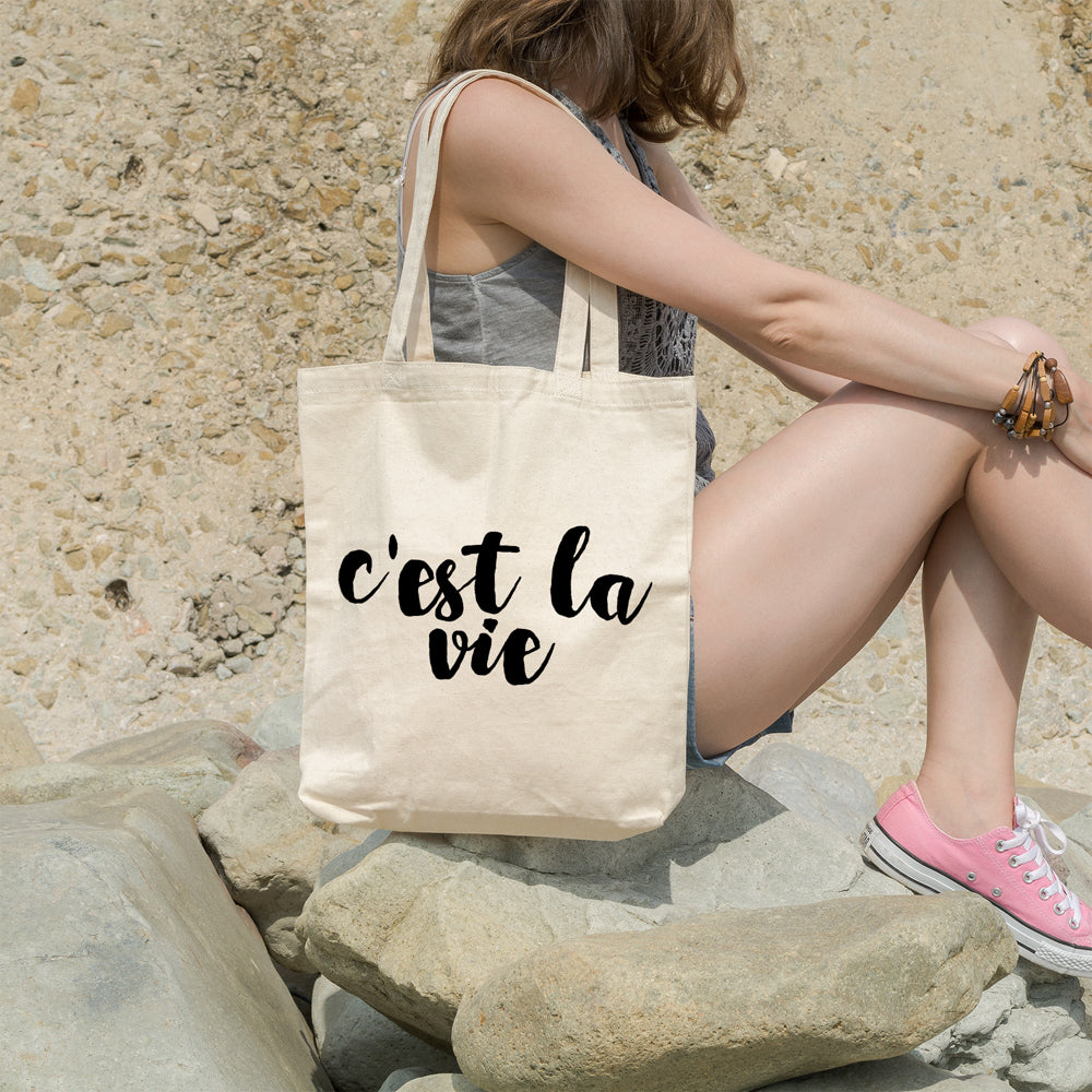 C'est la vie | 100% Cotton tote bag - Adnil Creations