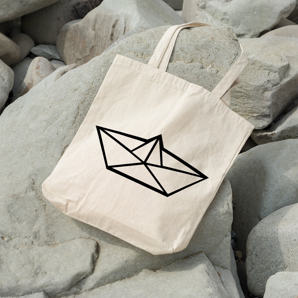 Origami boat | 100% Cotton tote bag - Adnil Creations