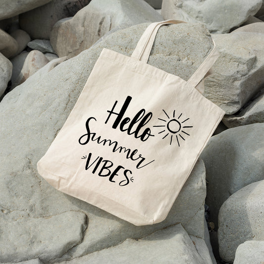 Hello summer vibes | 100% Cotton tote bag - Adnil Creations