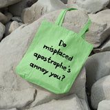 Do misplaced apostrophe's annoy you? | 100% Cotton tote bag - Adnil Creations